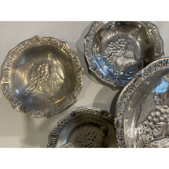 Holland Boone Pewter Aluminum 6 Medium Size pcs 1 Large pc - Picture 9 of 11